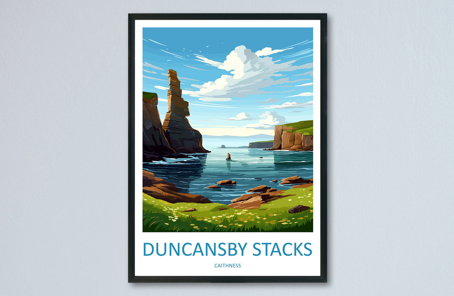 Duncansby Stacks Print Duncansby Stacks Home Decor Landscape Art Print Duncansby Stacks Wall Art for Scotland Enthusiast Gift Wall Hanging
