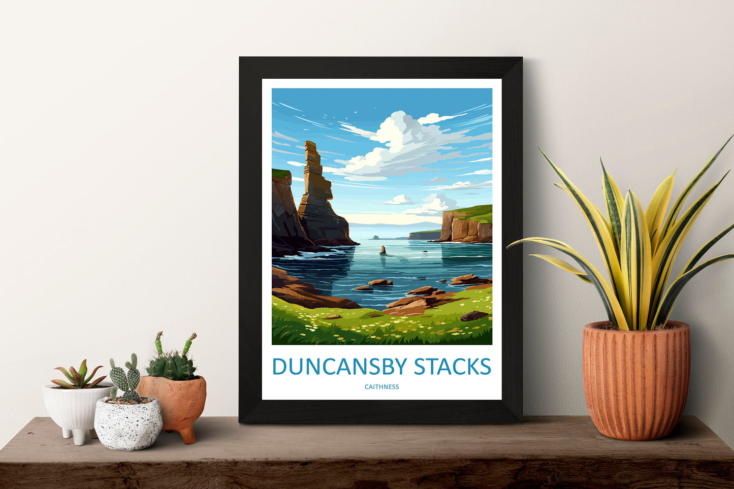 Duncansby Stacks Print Duncansby Stacks Home Decor Landscape Art Print Duncansby Stacks Wall Art for Scotland Enthusiast Gift Wall Hanging