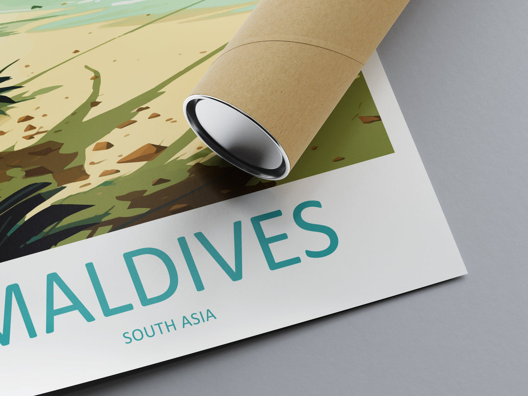 Maldives Travel Print Wall Art Maldives Wall Hanging Home Décor Maldives Gift Art Lovers Wall Art South Aisa Travel Print