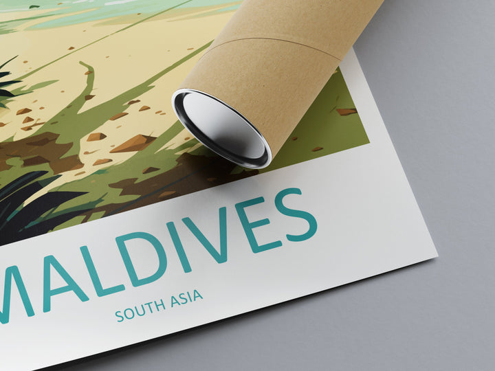 Maldives Travel Print Wall Art Maldives Wall Hanging Home Décor Maldives Gift Art Lovers Wall Art South Aisa Travel Print