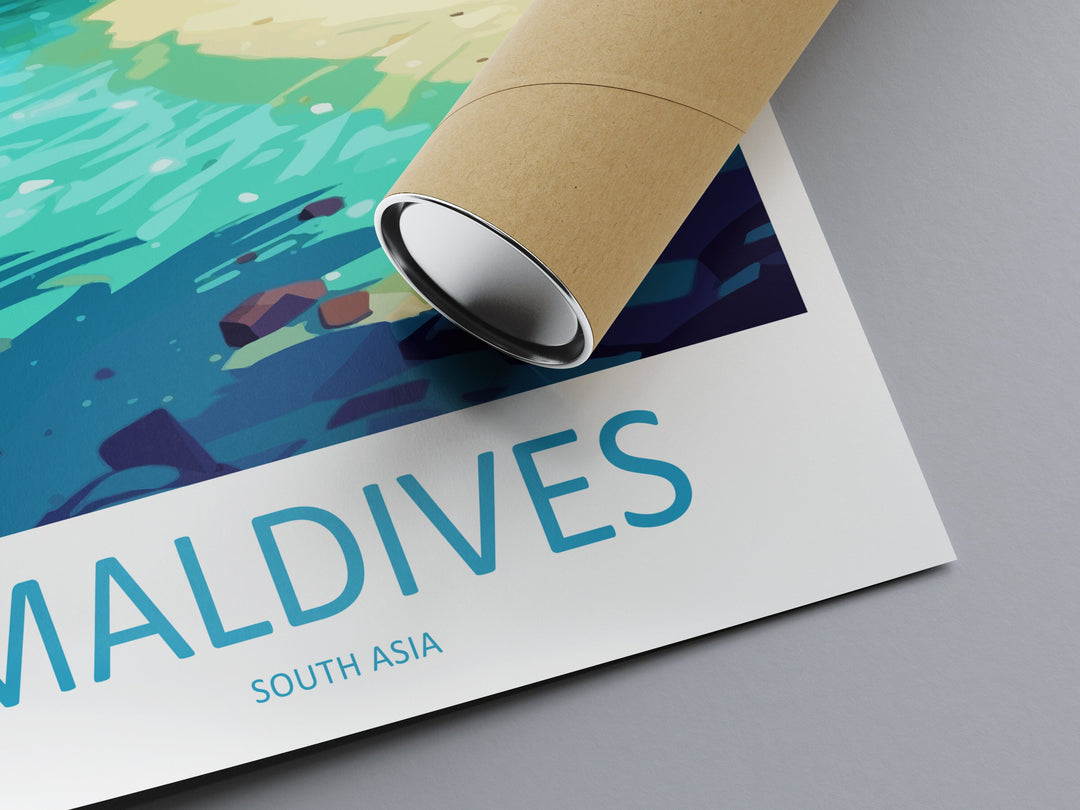 Maldives Travel Print Wall Art Maldives Wall Hanging Home Décor Maldives Gift Art Lovers Wall Art South Aisa Travel Print