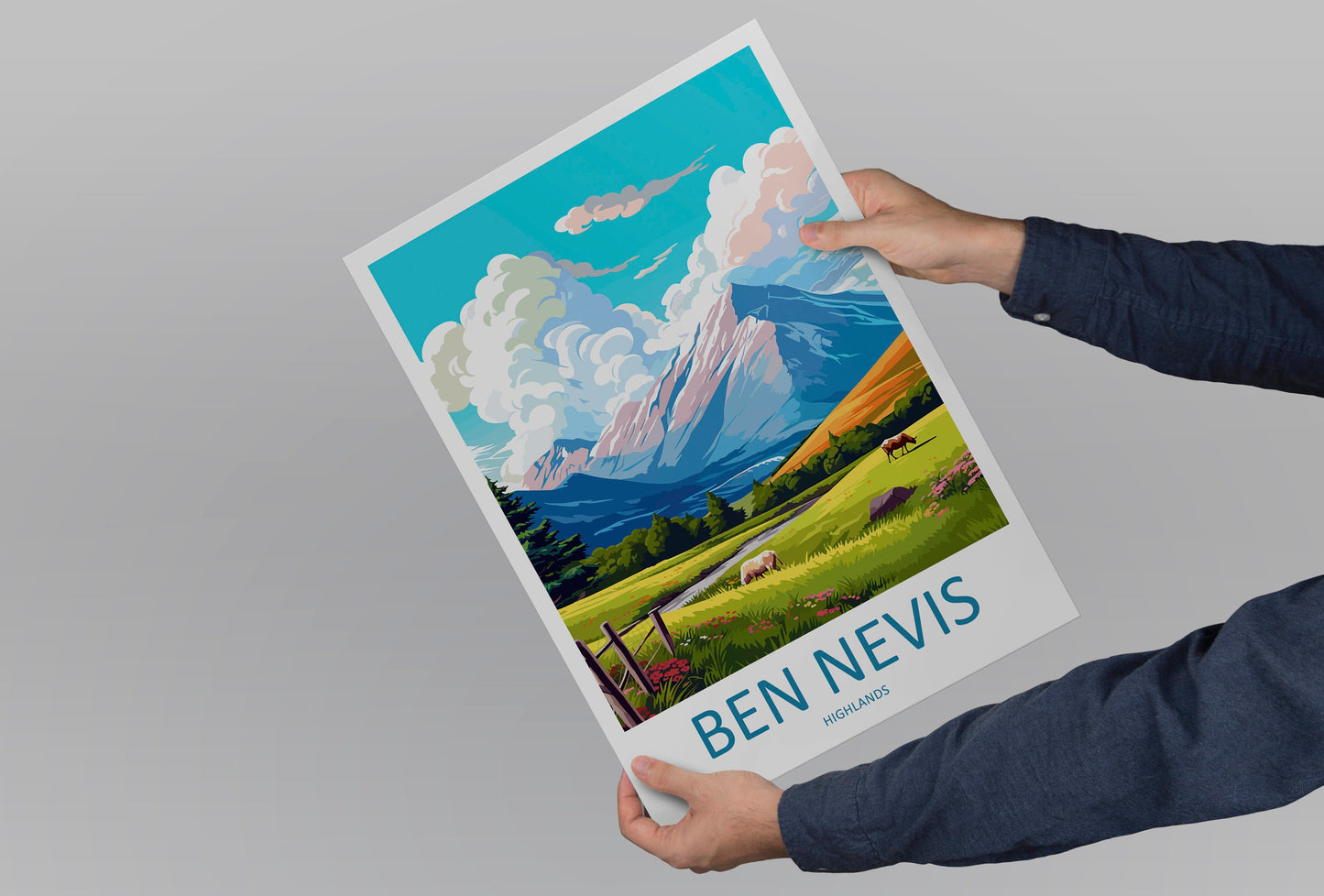 Ben Nevis Travel Print Wall Art Ben Nevis Wall Hanging Home Décor Ben Nevis Gift Art Lovers Scotland Art Lover Gift Ben Nevis Travel Artwork