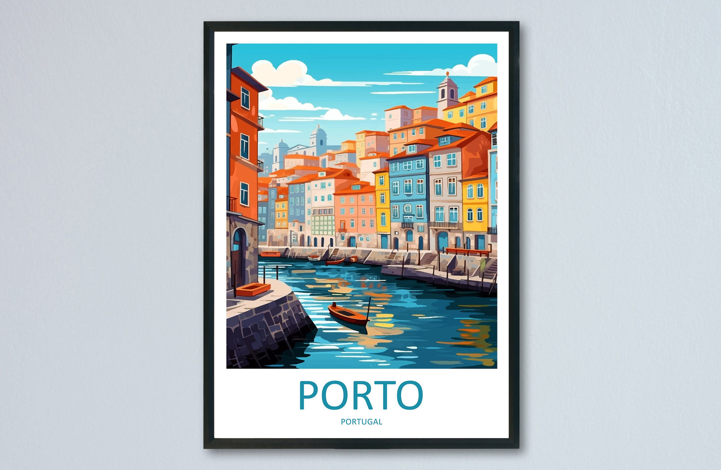 Porto Travel Print Wall Art Porto Wall Hanging Home Décor Porto Gift Art Lovers Portugal Art Lover Gift Porto Wall Décor Porto Travel Art