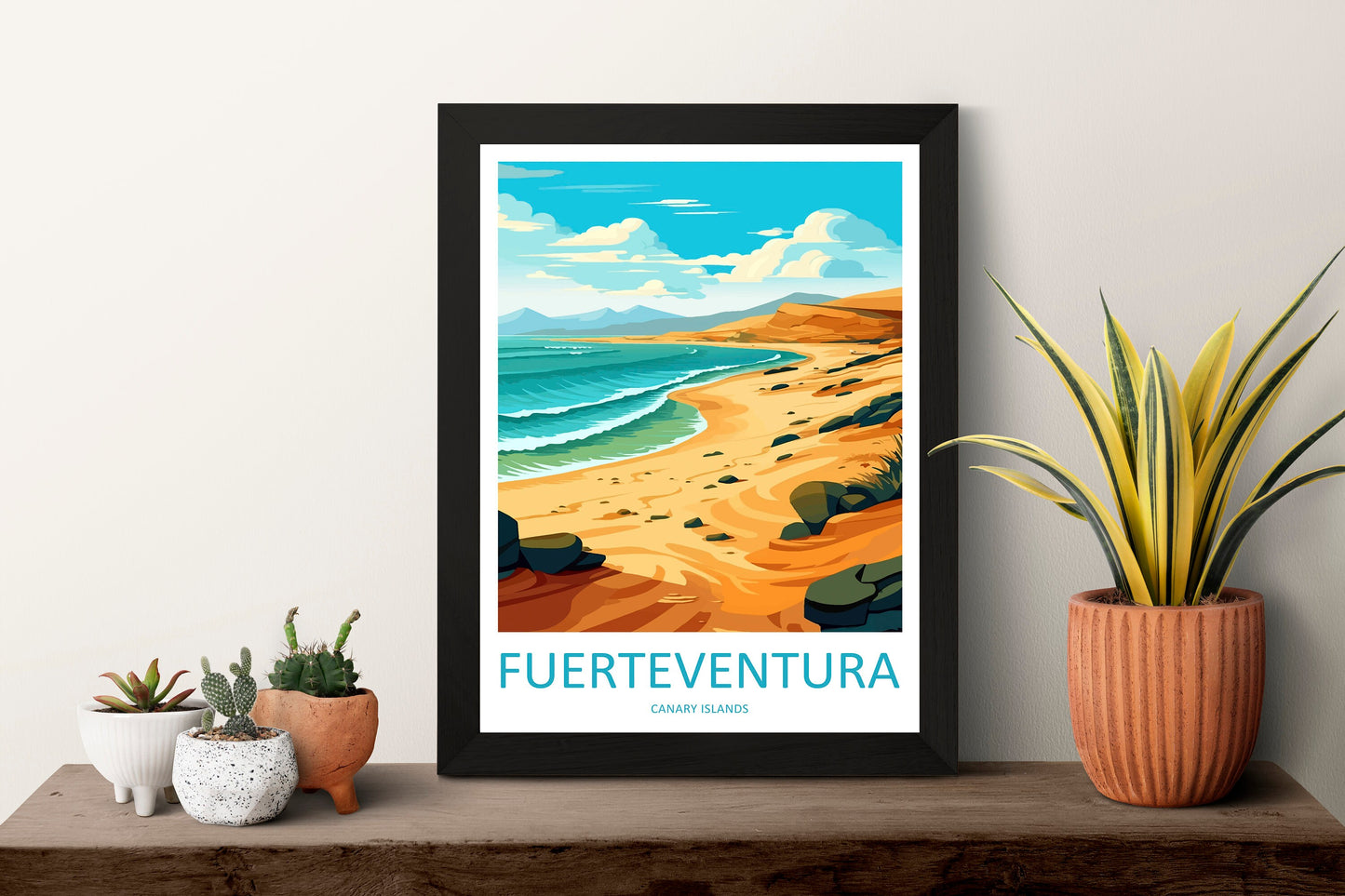 Fuerteventura Travel Print Wall Art Fuerteventura Wall Hanging Home Décor Fuerteventura Gift Art Lovers Spain Art Lover Gift Fuerteventura