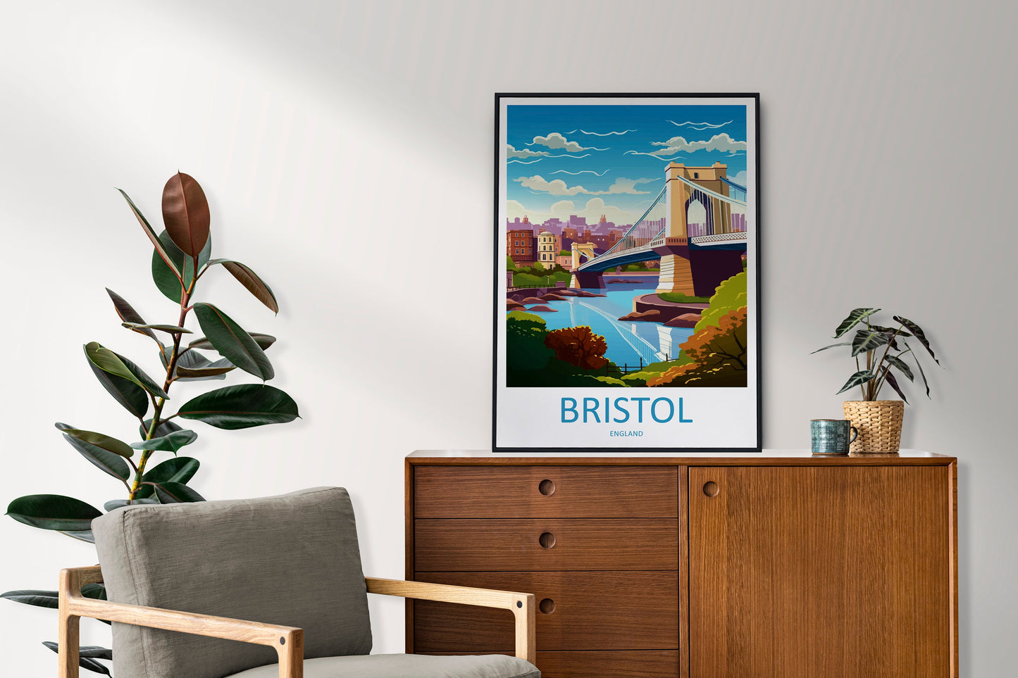 Bristol Travel Print Wall Art Bristol Wall Hanging Home Décor Bristol Gift Art Lovers England Art Lover Gift Bristol Bridge City Art Print