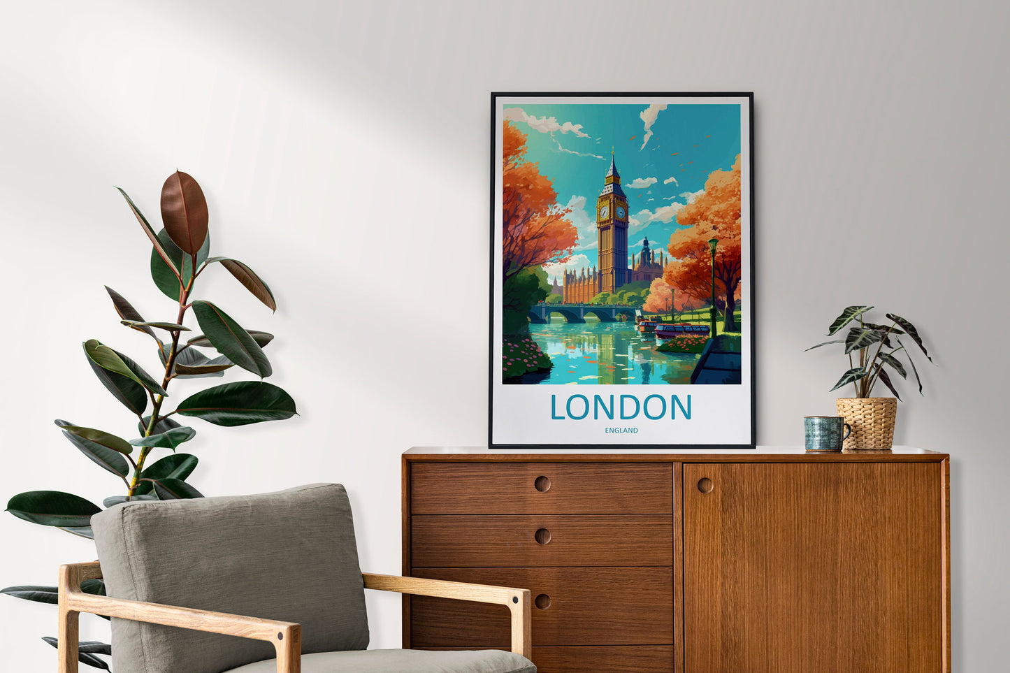London Travel Print Wall Art London Wall Hanging Home Décor London Gift Art Lovers England Art Lover Gift London Travel Gift