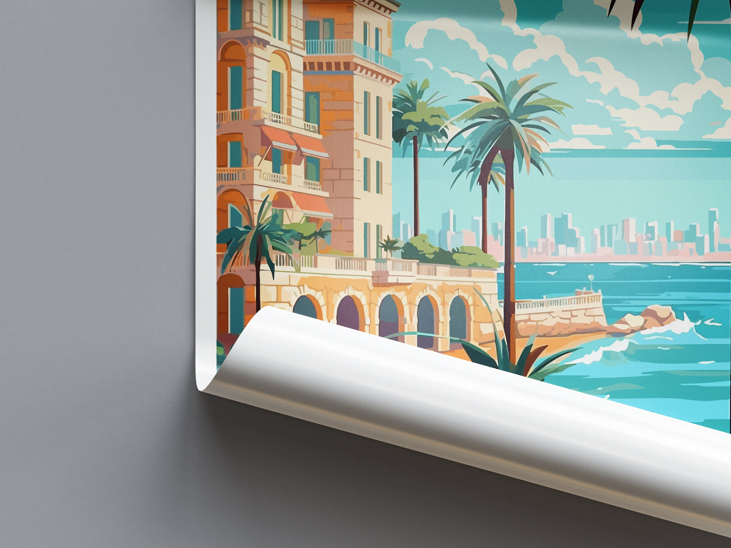 Cote D'azur Travel Print Wall Art Cote D'azur Wall Hanging Home Decor Cote D'azur France Gift Art Lovers Wall Art Print Art Cote D'azur