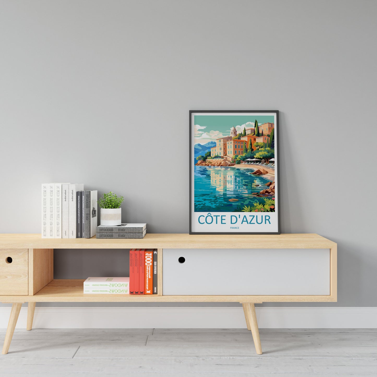 Cote D'azur Travel Print Wall Art Cote D'azur Wall Hanging Home Decor Cote D'azur France Gift Art Lovers Wall Art Print Art Cote D'azur