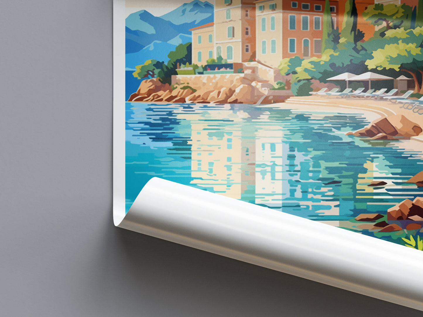 Cote D'azur Travel Print Wall Art Cote D'azur Wall Hanging Home Decor Cote D'azur France Gift Art Lovers Wall Art Print Art Cote D'azur