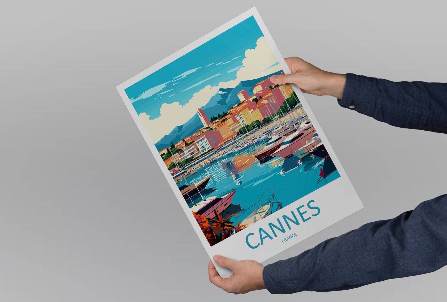 Cannes Travel Print Wall Art Cannes Wall Hanging Home Décor Cannes Gift Art Lovers France Art Lover Gift Cannes Print France Artwork