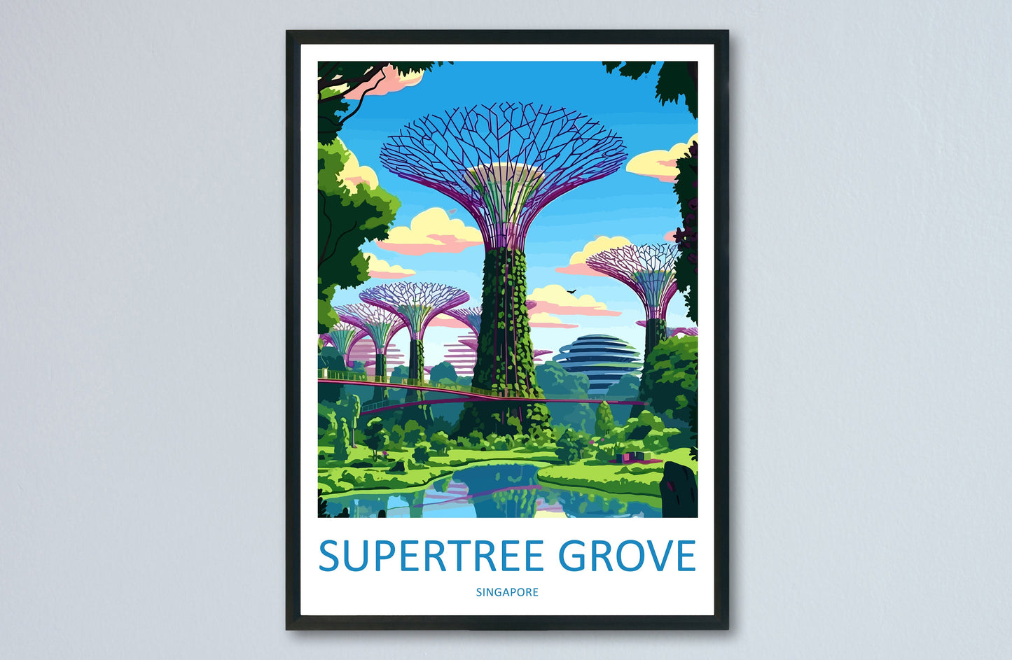 Supertree Grove Travel Print Wall Art Supertree Grove Wall Hanging Home Decoration Supertree Grove Gift Art Lovers Wall Art Singapore