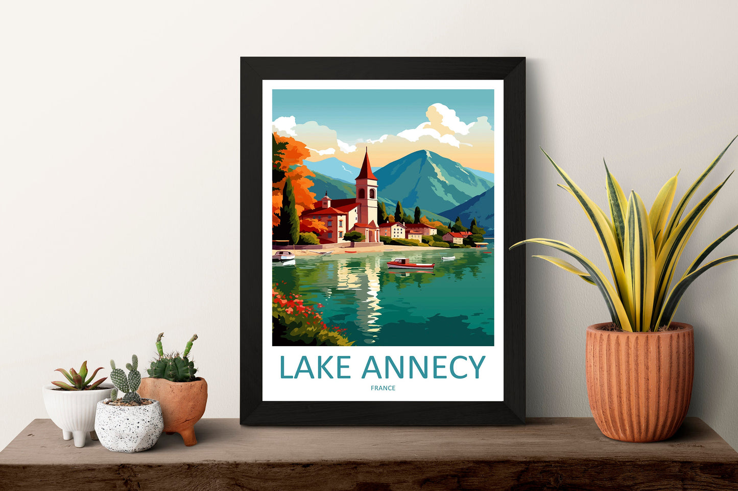 Lake Annecy Travel Print Wall Art Lake Annecy Wall Hanging Home Decor Lake Annecy Gift Art Lovers Wall Art Print Art Lake Annecy Wall Art