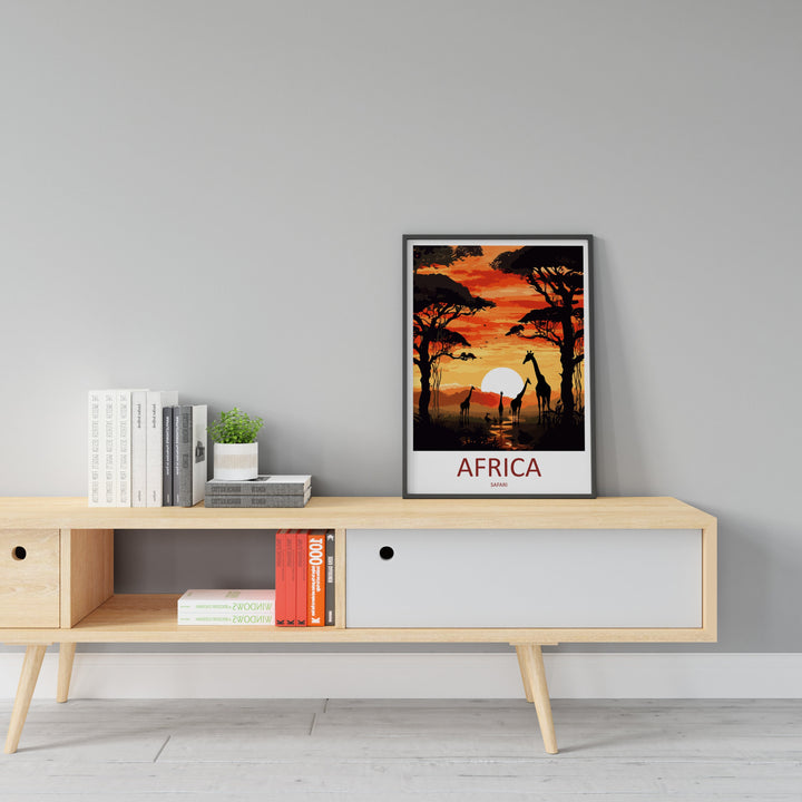 Africa Travel Print Wall Art Africa Wall Hanging Home Décor Africa Gift Art Lovers Africa Art Print Africa Wall Décor Art