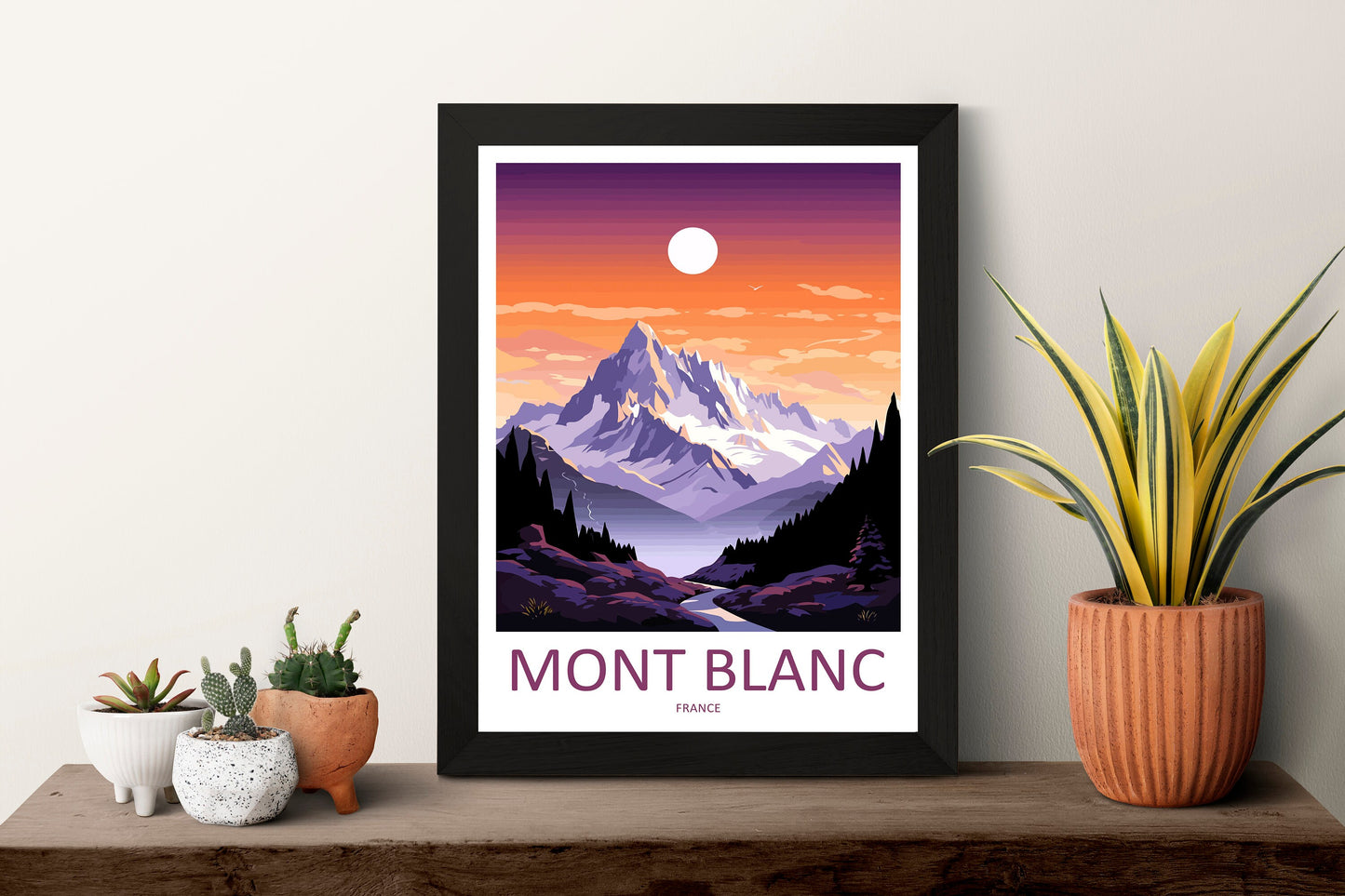 Mont Blanc Travel Print Wall Art Mont Blanc Wall Hanging Home Decor Mont Blanc Gift Art Lovers Wall Art Print Art Mont Blanc Wall Art