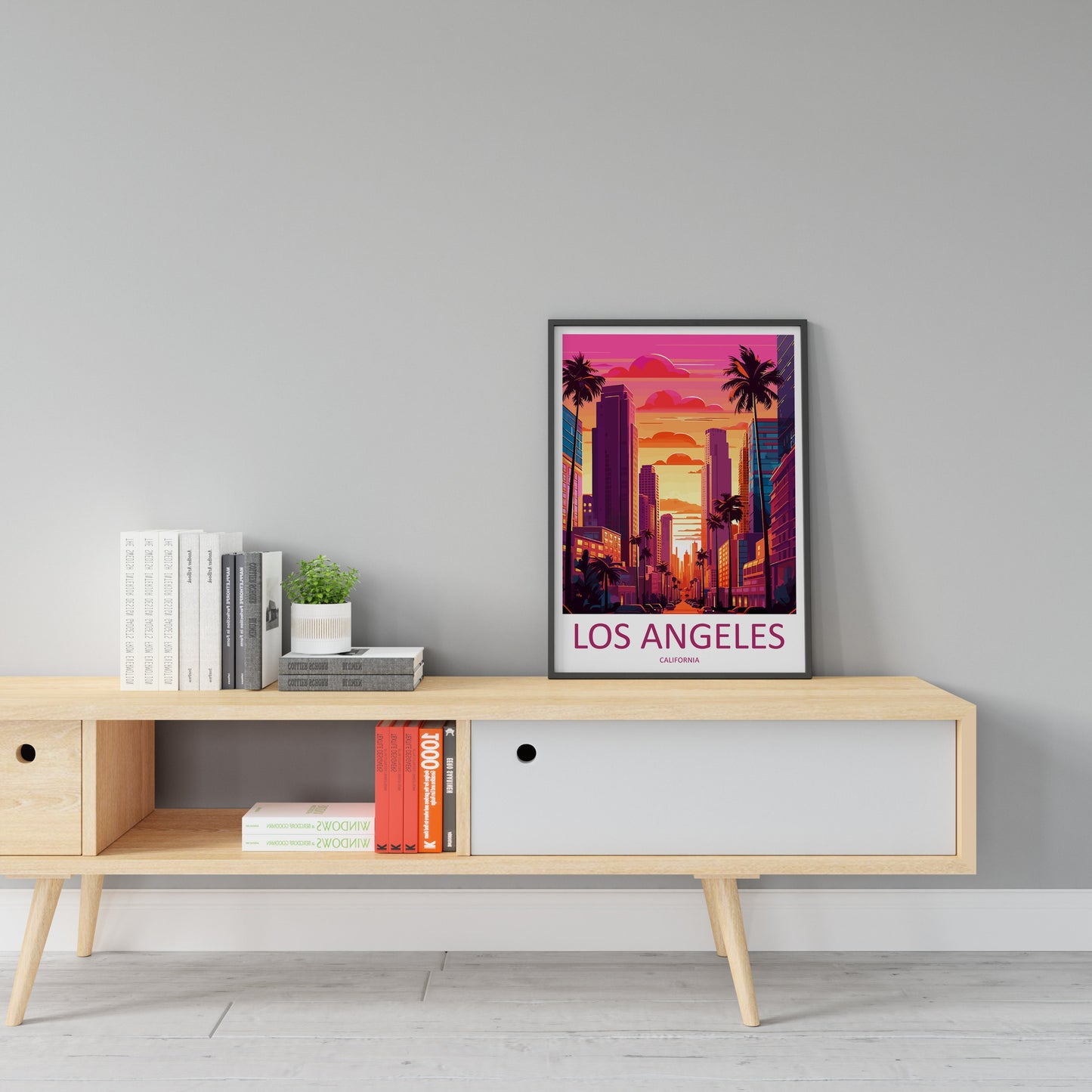 Los Angeles Travel Print Wall Art Los Angeles Wall Hanging Home Décor Los Angeles Gift Art Lovers California Art Lover Gift Los Angeles Deco
