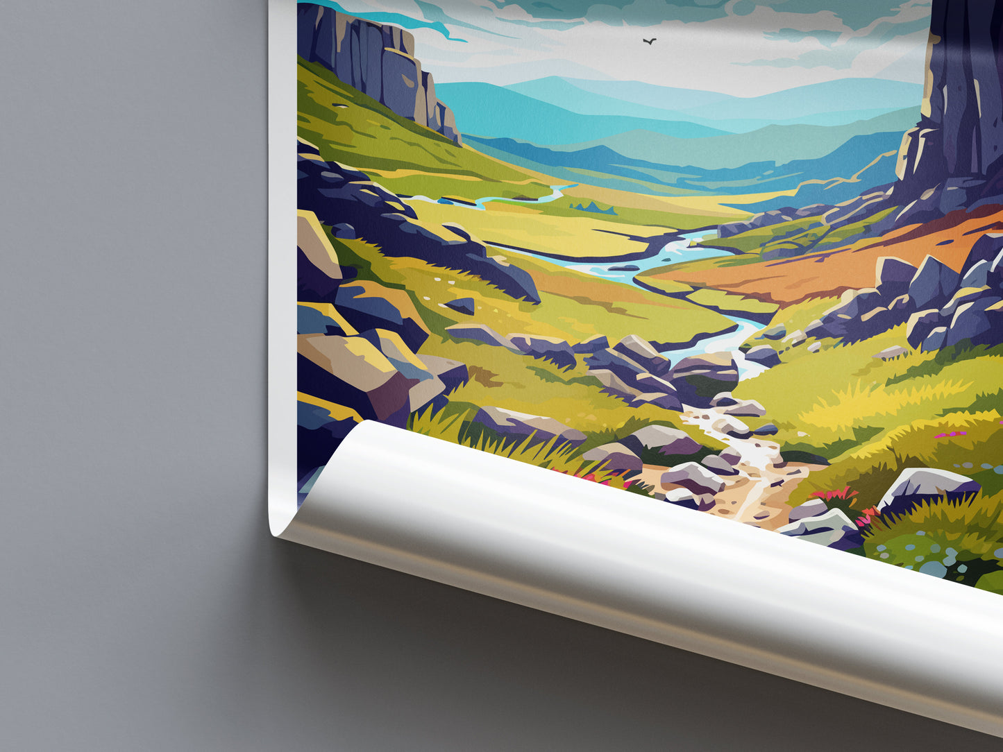 High Cup Nick Travel Print Wall Art High Cup Nick Wall Hanging Home Décor High Cup Nick Gift Art Lovers Cumbria Art Lover Gift High Cup Nick