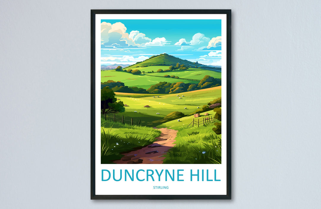 Duncryne Hill Travel Print Wall Art Duncryne Hill Wall Hanging Home Décor Duncryne Hill Gift Art Lovers Stirling Art Lover Gift