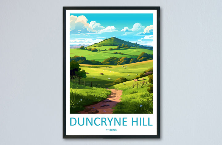 Duncryne Hill Travel Print Wall Art Duncryne Hill Wall Hanging Home Décor Duncryne Hill Gift Art Lovers Stirling Art Lover Gift