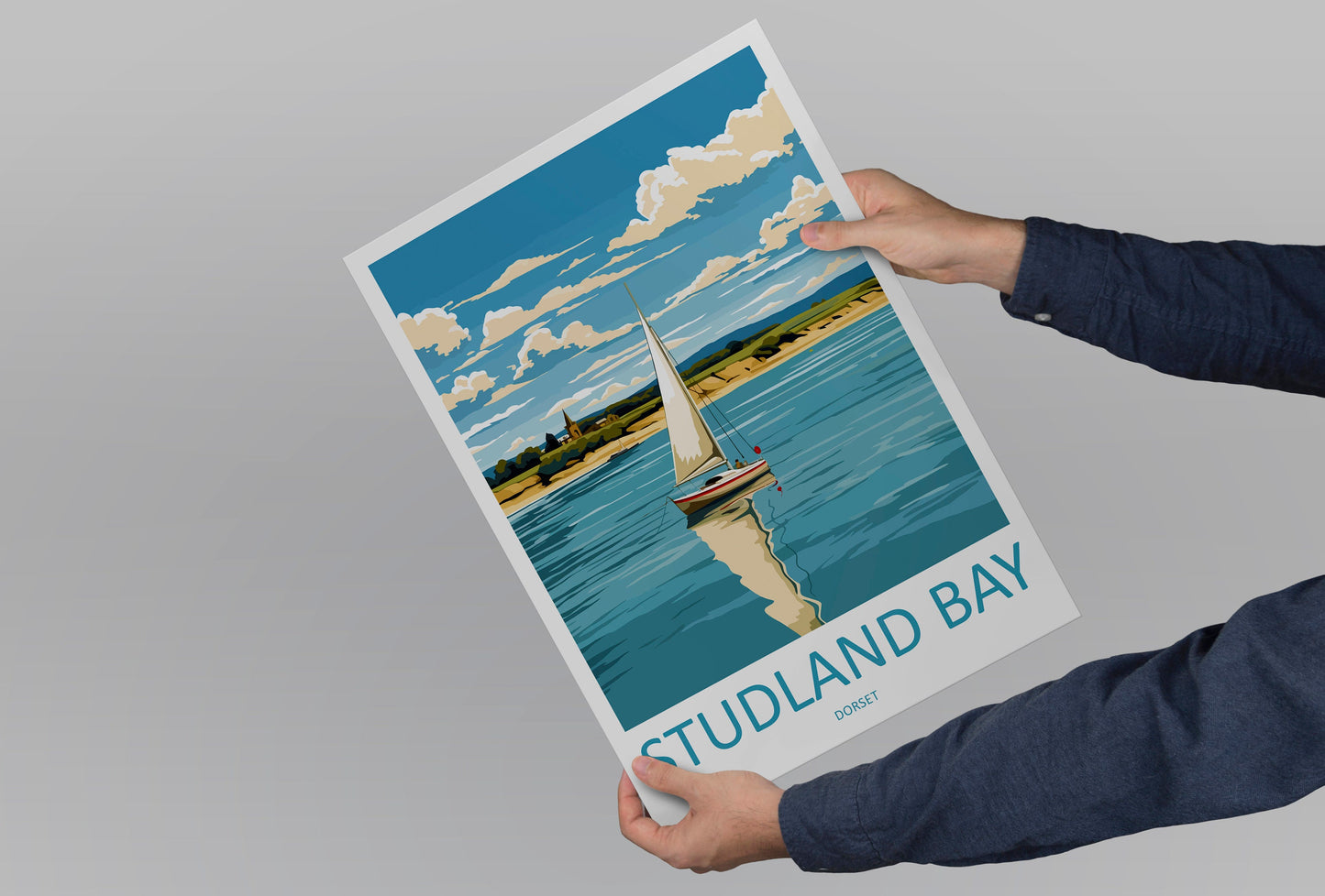 Studland Bay Travel Print Wall Art Studland Bay Wall Hanging Home Décor Studland Bay Gift Art Lovers England Art Lover Gift Studland Bay