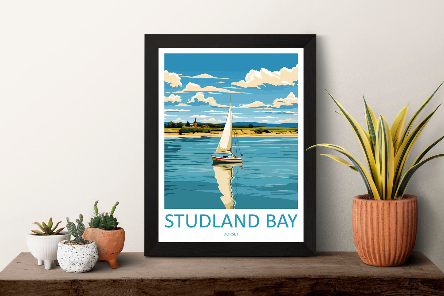 Studland Bay Travel Print Wall Art Studland Bay Wall Hanging Home Décor Studland Bay Gift Art Lovers England Art Lover Gift Studland Bay