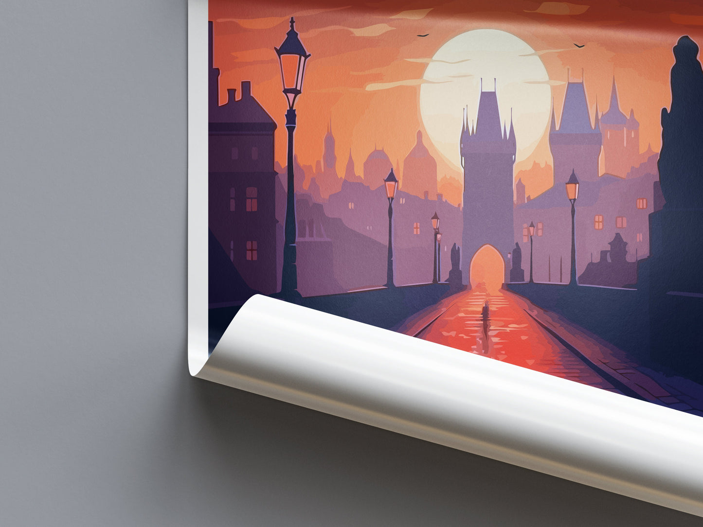 Prague Travel Print Wall Art Prague Wall Hanging Home Décor Prague Gift Art Lovers Czech Republic Art Lover Gift Prague Art Decor