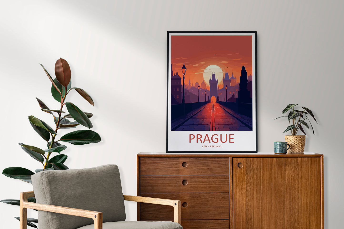 Prague Travel Print Wall Art Prague Wall Hanging Home Décor Prague Gift Art Lovers Czech Republic Art Lover Gift Prague Art Decor