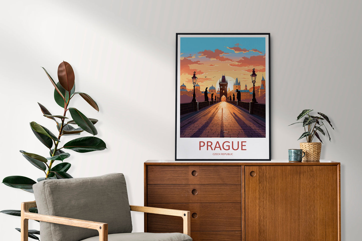 Prague Travel Print Wall Art Prague Wall Hanging Home Décor Prague Gift Art Lovers Czech Republic Art Lover Gift Prague Art Decor