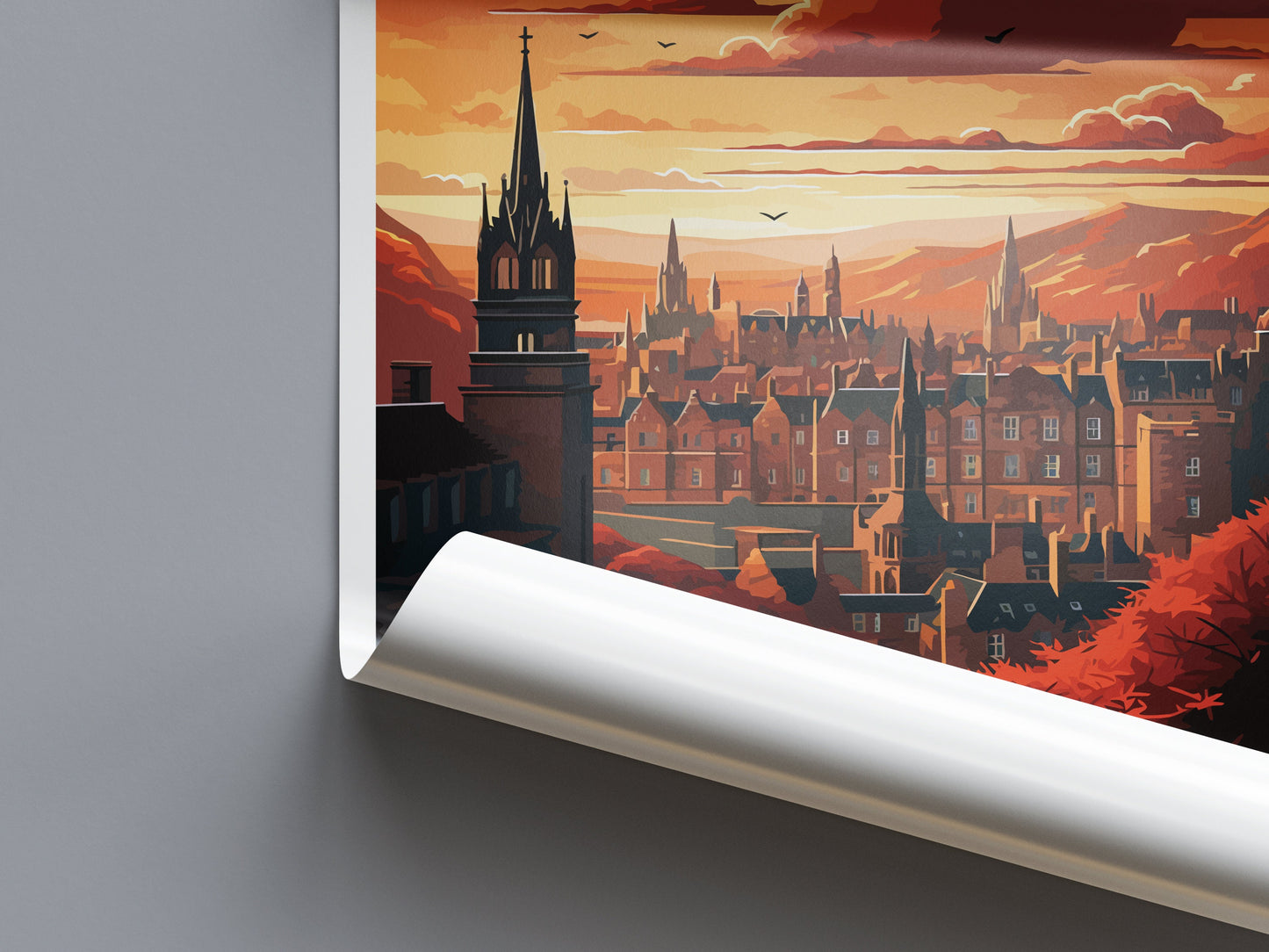 Edinburgh Cityscape Print Edinburgh Home Decor European City Art Print Edinburgh Wall Art Scotland Enthusiast Gift Wall Hanging Edinburgh