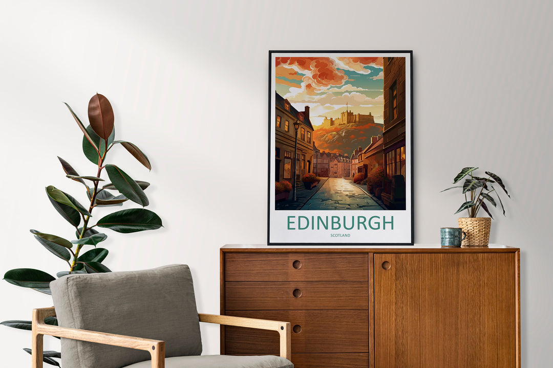 Edinburgh Cityscape Print Edinburgh Home Decor European City Art Print Edinburgh Wall Art Scotland Enthusiast Gift Wall Hanging Edinburgh