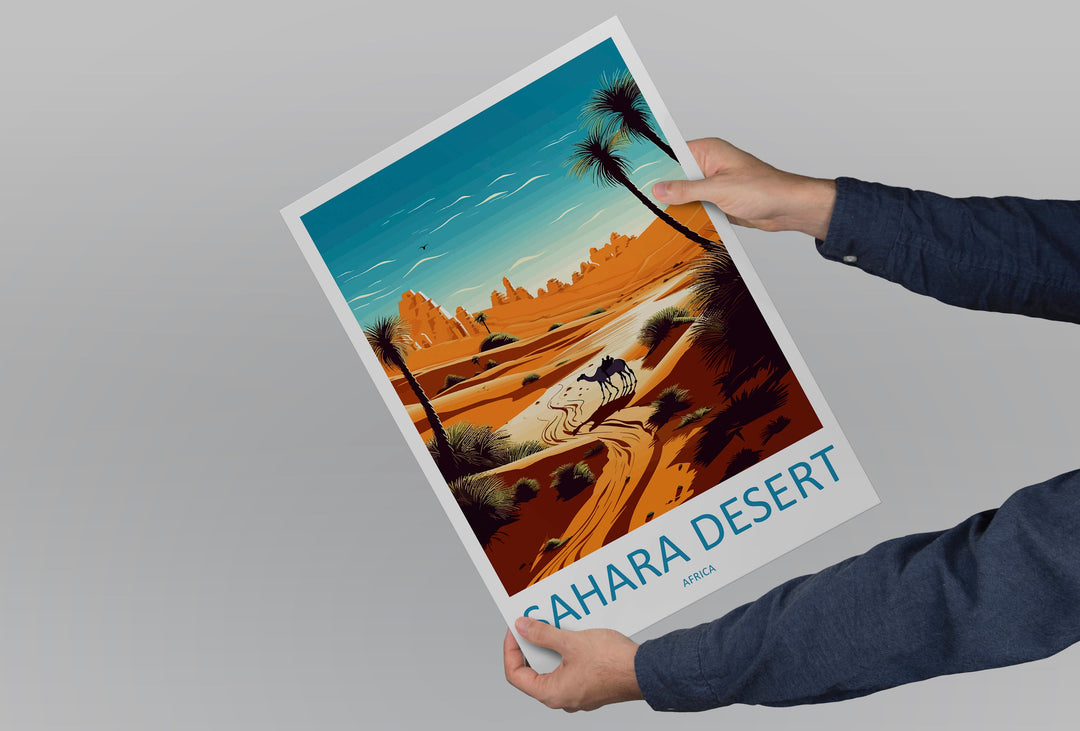 Sahara Desert Travel Print Wall Art Sahara Desert Wall Hanging Home Décor Sahara Desert Gift Art Lovers Africa Art Lover Gift Sahara Desert