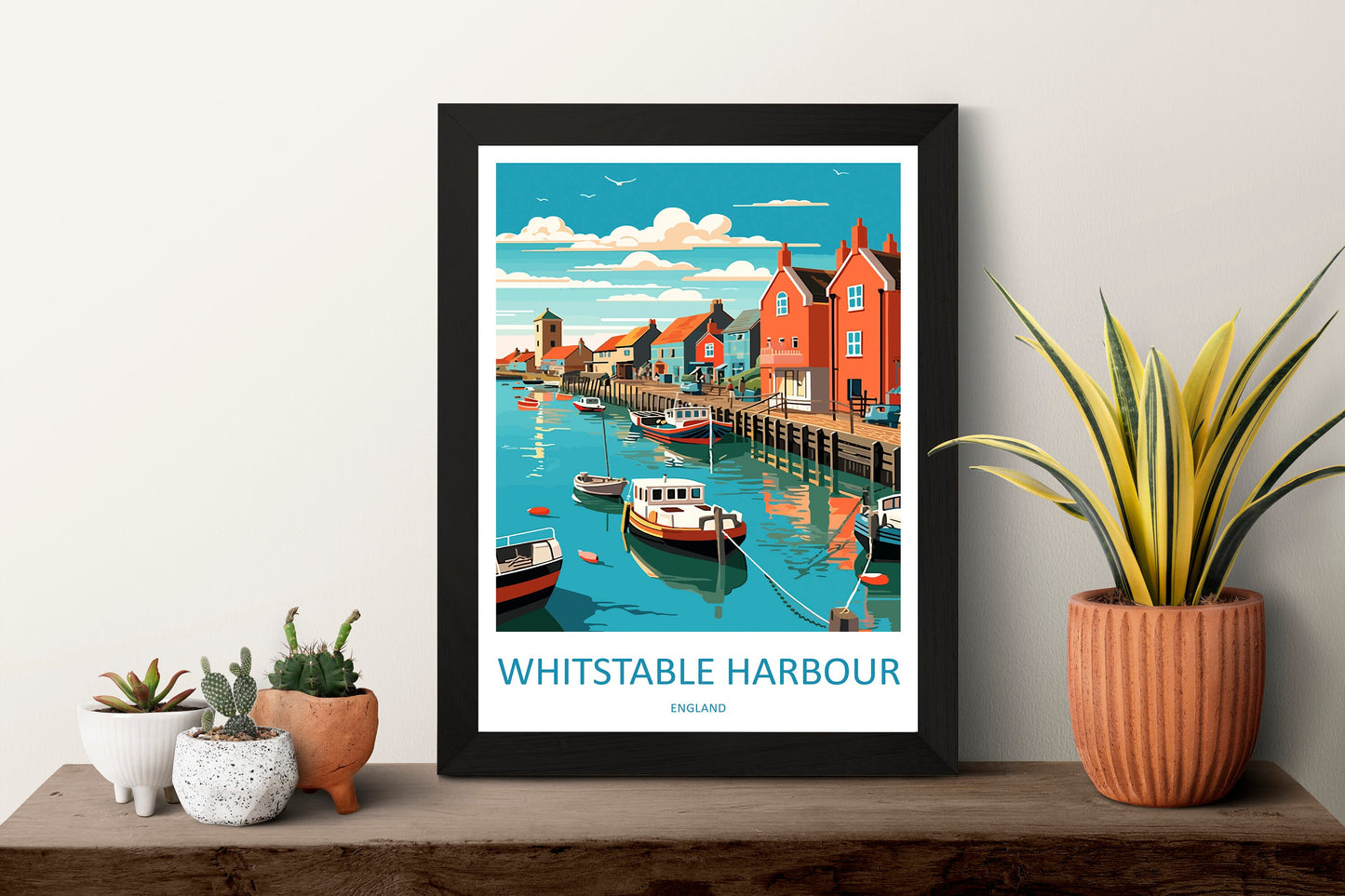 Whitstable Travel Print Wall Art Whitstable Wall Hanging Home Décor Whitstable Gift Art Lovers England Art Lover Gift Print Artwork Kent Art