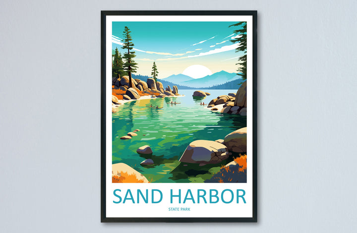 Sand Harbor State Park Travel Print Wall Art Sand Harbor Wall Hanging Home Décor Sand Harbor Gift Art Lovers Nevada Art Lover Travel Gift
