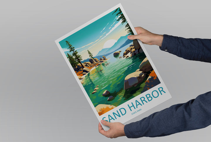 Sand Harbor State Park Travel Print Wall Art Sand Harbor Wall Hanging Home Décor Sand Harbor Gift Art Lovers Nevada Art Lover Travel Gift