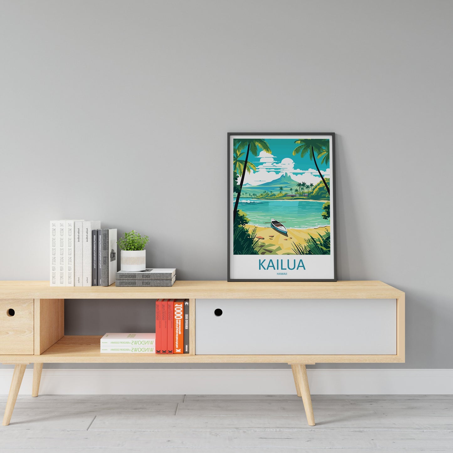 Kailua Travel Print Wall Art Kailua Wall Hanging Home Décor Kailua Gift Art Lovers Hawaii Art Lover Gift Print Artwork