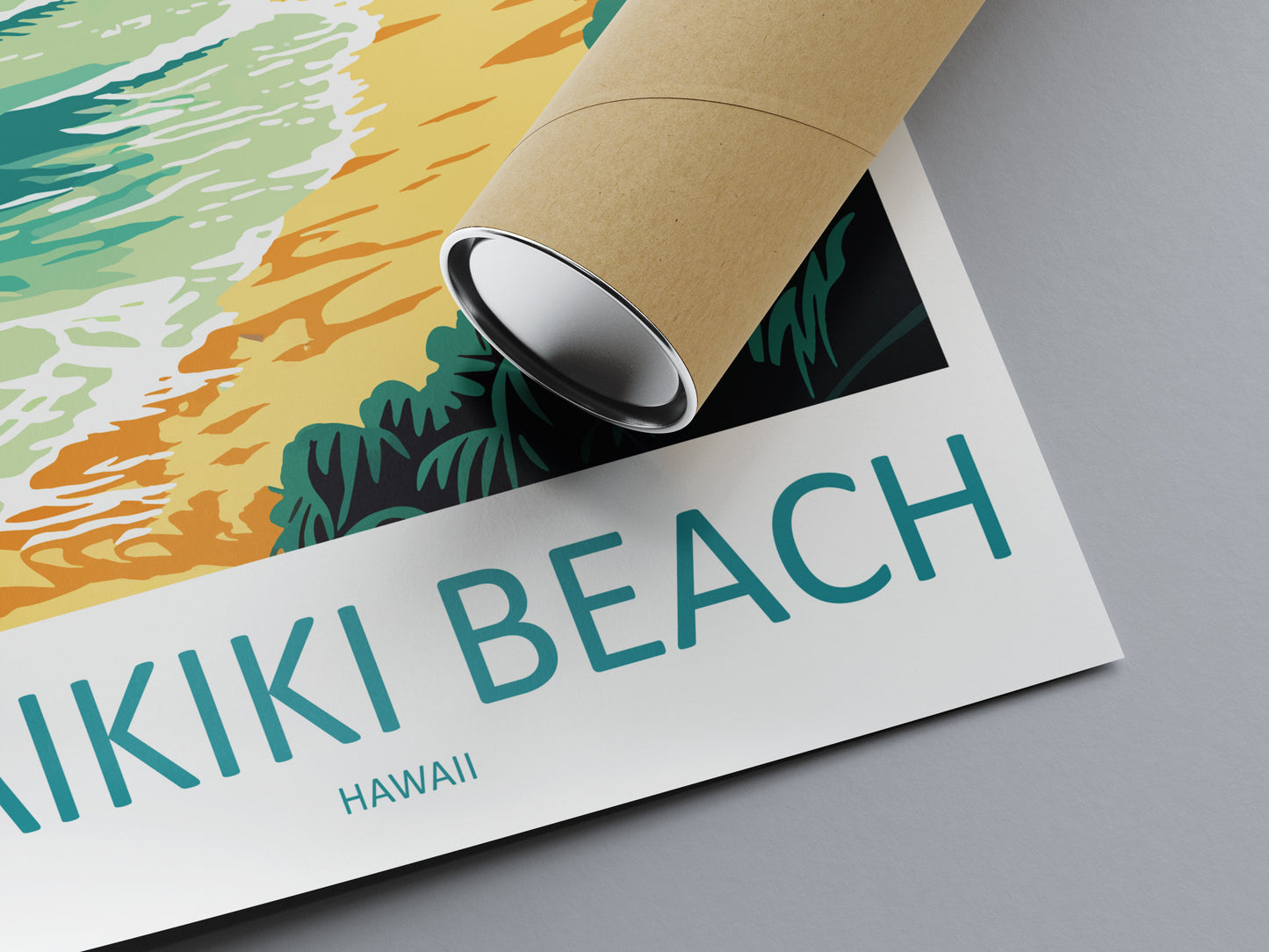 Waikiki Beach Travel Print Wall Art Waikiki Beach Wall Hanging Home Décor Waikiki Beach Gift Art Lovers Hawaii Art Lover Gift Print Artwork