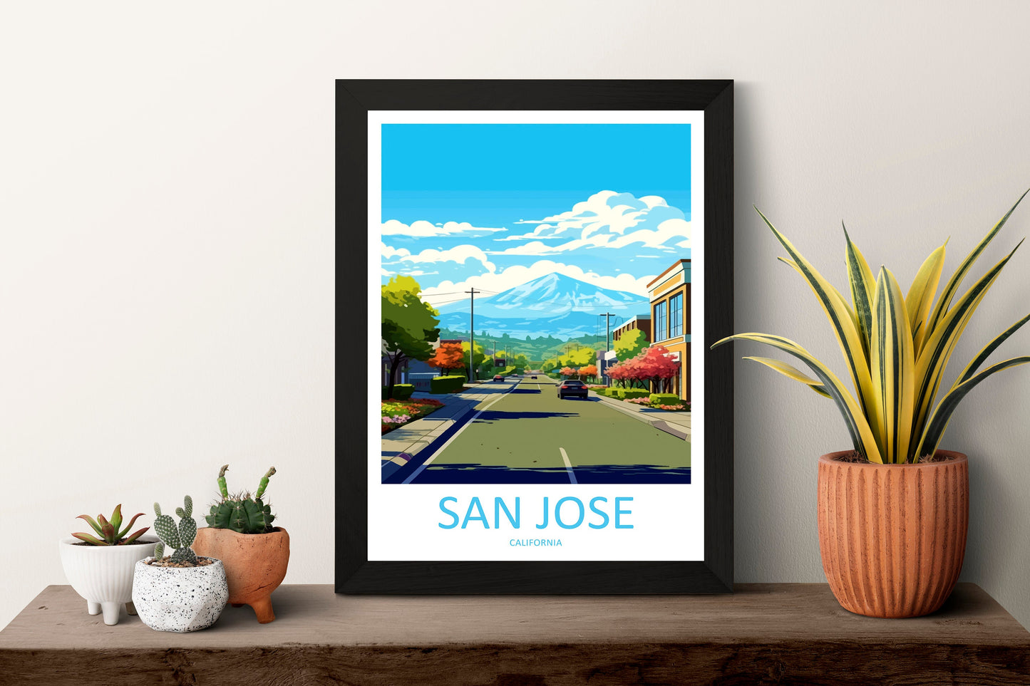 San Jose Travel Print Wall Art San Jose Wall Hanging Home Décor San Jose Gift Art Lovers California Art Poster San Jose Wall Poster Travel