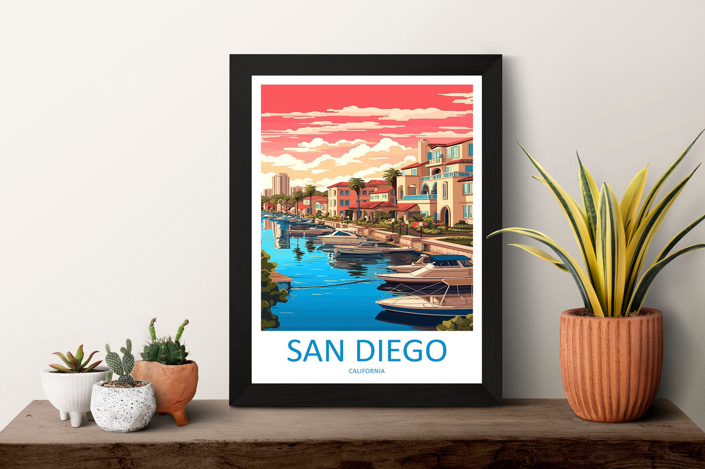 San Diego Travel Print Wall Art San Diego Wall Hanging Home Décor San Diego Gift Art Lovers California Art Lover Gift San Diego Poster