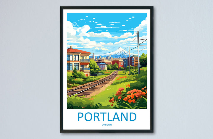 Portland Travel Print Wall Art Portland Wall Hanging Home Décor Portland Gift Art Lovers Oregon Art Lover Gift Portland Poster