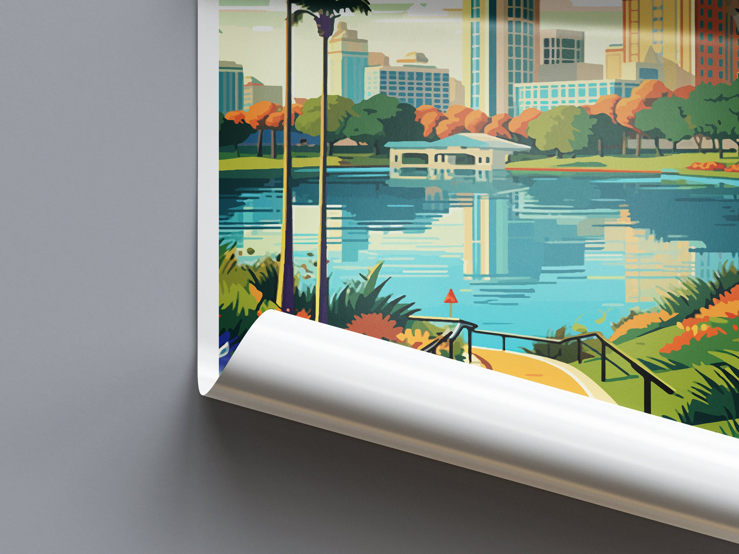 Orlando Travel Print Wall Art Orlando Wall Hanging Home Décor Orlando Gift Art Lovers Gift Beach Florida Orlando Print For Florida City
