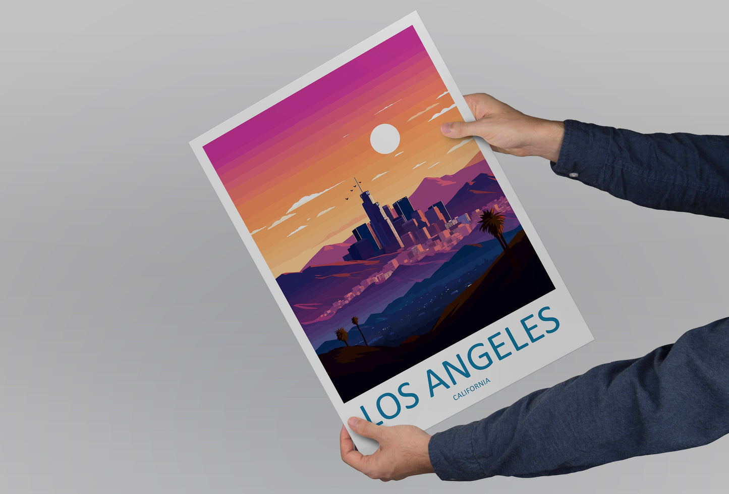 Los Angeles Travel Print Wall Art Los Angeles Wall Hanging Home Décor Los Angeles Gift Art Lovers California Art Lover Gift Los Angeles Deco