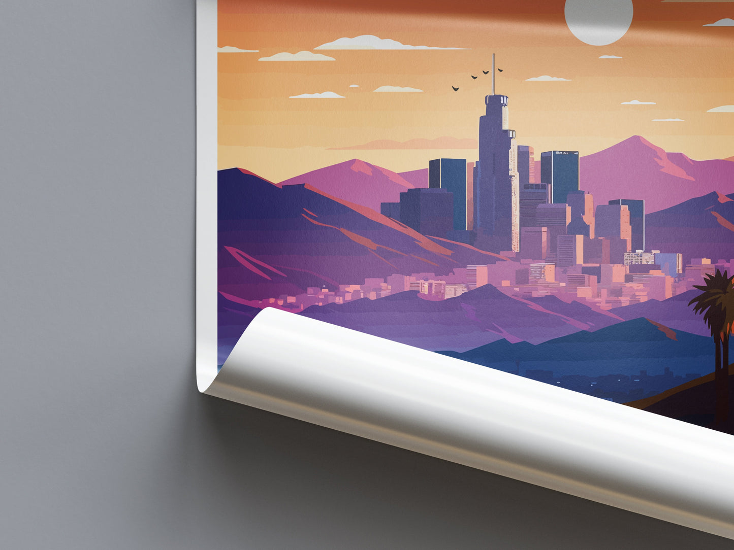 Los Angeles Travel Print Wall Art Los Angeles Wall Hanging Home Décor Los Angeles Gift Art Lovers California Art Lover Gift Los Angeles Deco