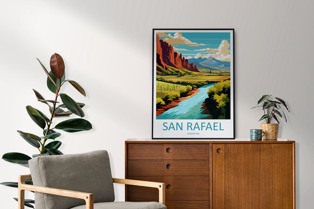 San Rafael Travel Print Wall Art San Rafael Wall Hanging Home Décor San Rafael Gift Art Lovers Argentina Art Lover Gift San Rafael