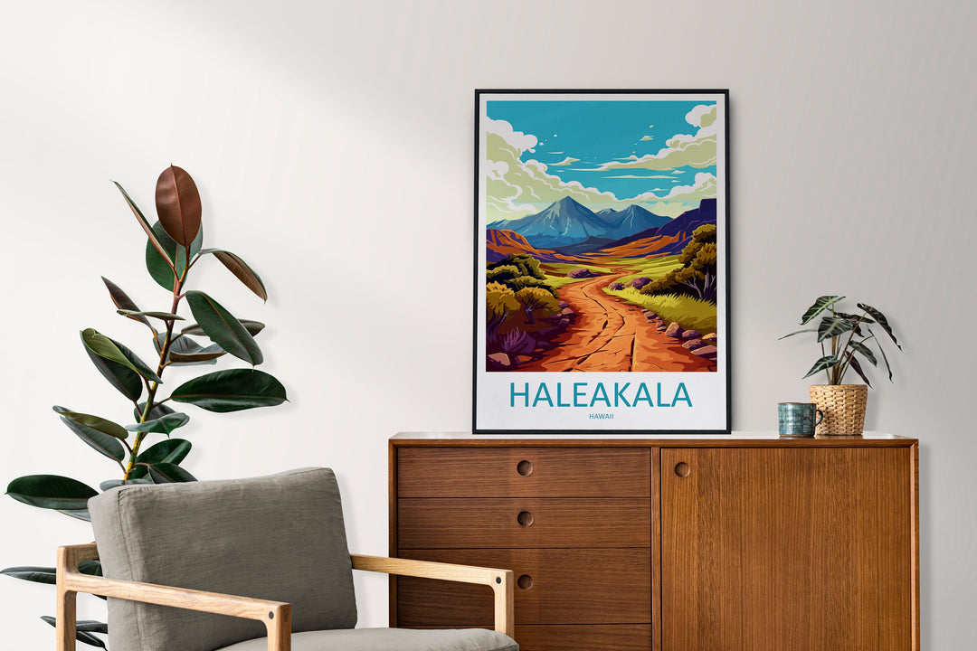 Haleakala Travel Print Wall Art Haleakala Wall Hanging Home Décor Haleakala Gift Art Lovers Hawaii Art Lover Gift Print Artwork