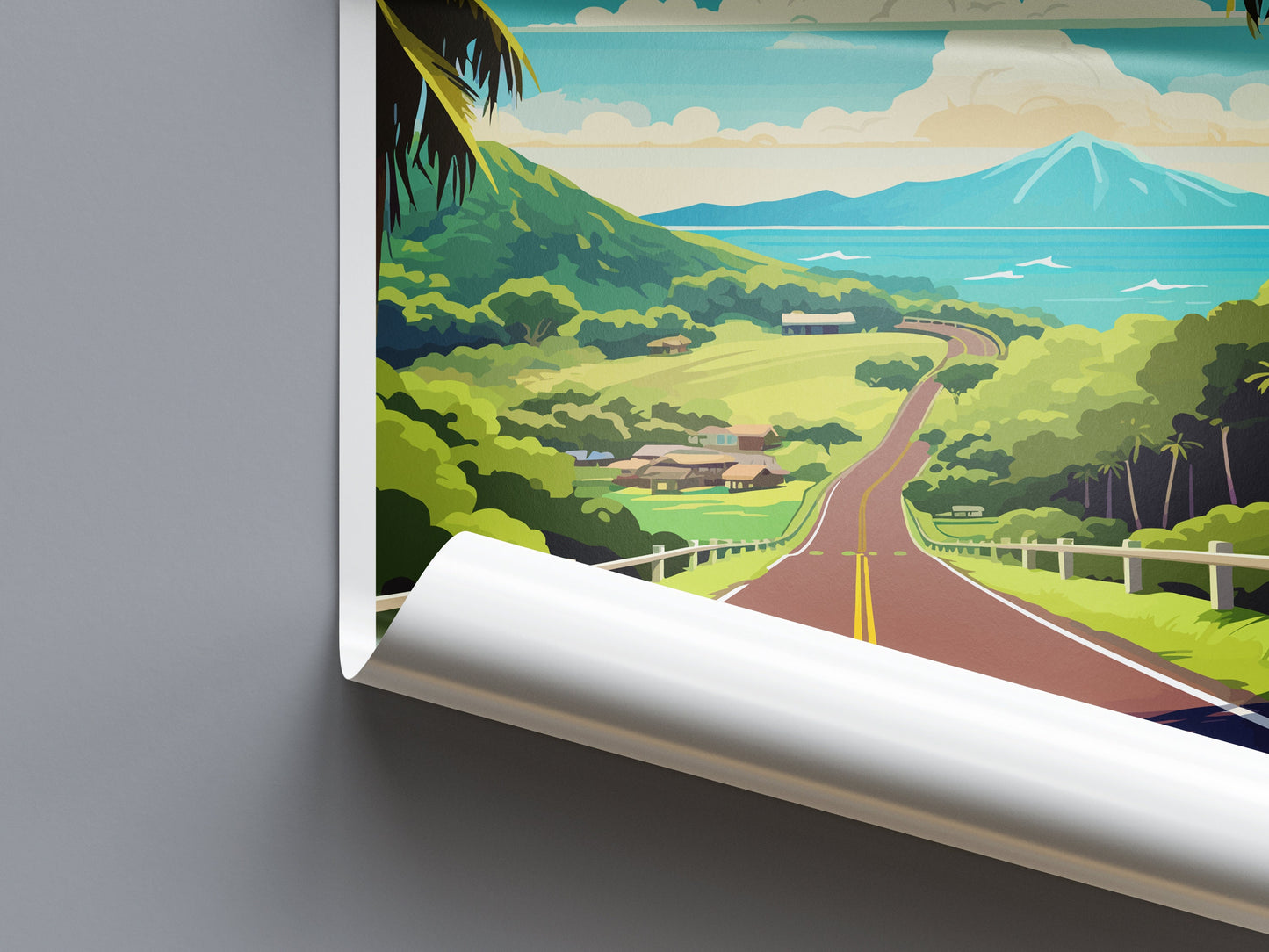 Road To Hana Travel Print Wall Art Road To Hana Wall Hanging Home Décor Road To Hana Gift Art Lovers Hawaii Art Lover Gift Print Artwork