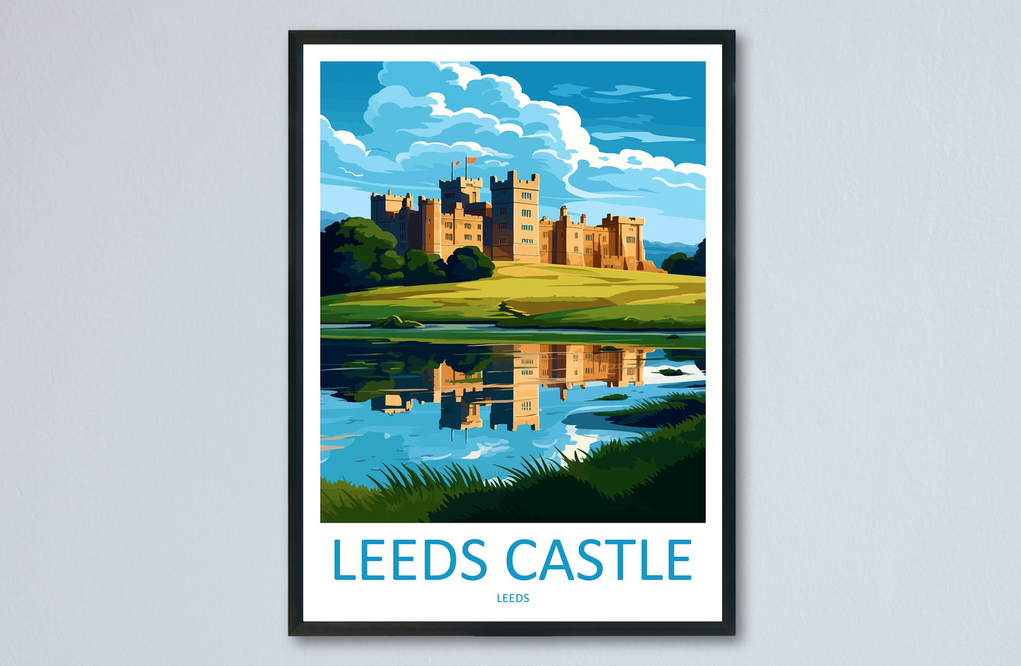 Leeds Castle Travel Print Wall Art Leeds Castle Wall Hanging Home Décor Leeds Castle Gift Art Lovers England Art Lover Gift Print Artwork
