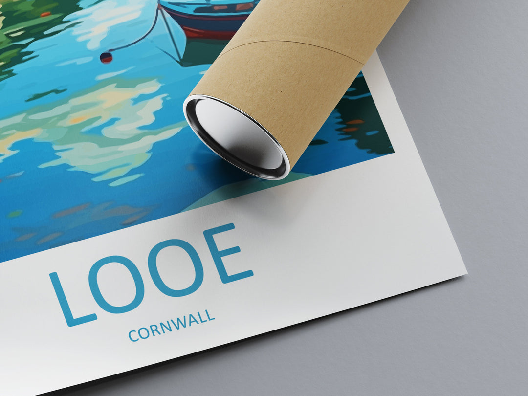 Looe Travel Print Wall Art Looe Wall Hanging Home Décor Looe Gift Art Lovers England Art Lover Gift Looe Travel Décor Looe Poster
