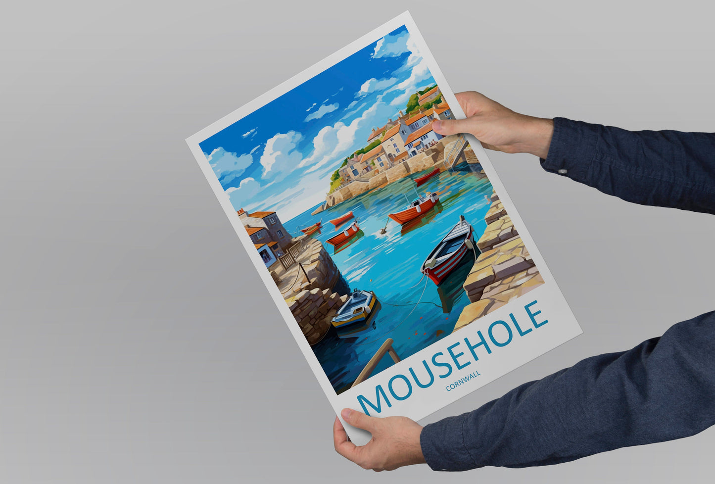 Mousehole Travel Print Wall Art Mousehole Wall Hanging Home Décor Mousehole Gift Art Lovers England Art Lover Gift Mousehole Poster