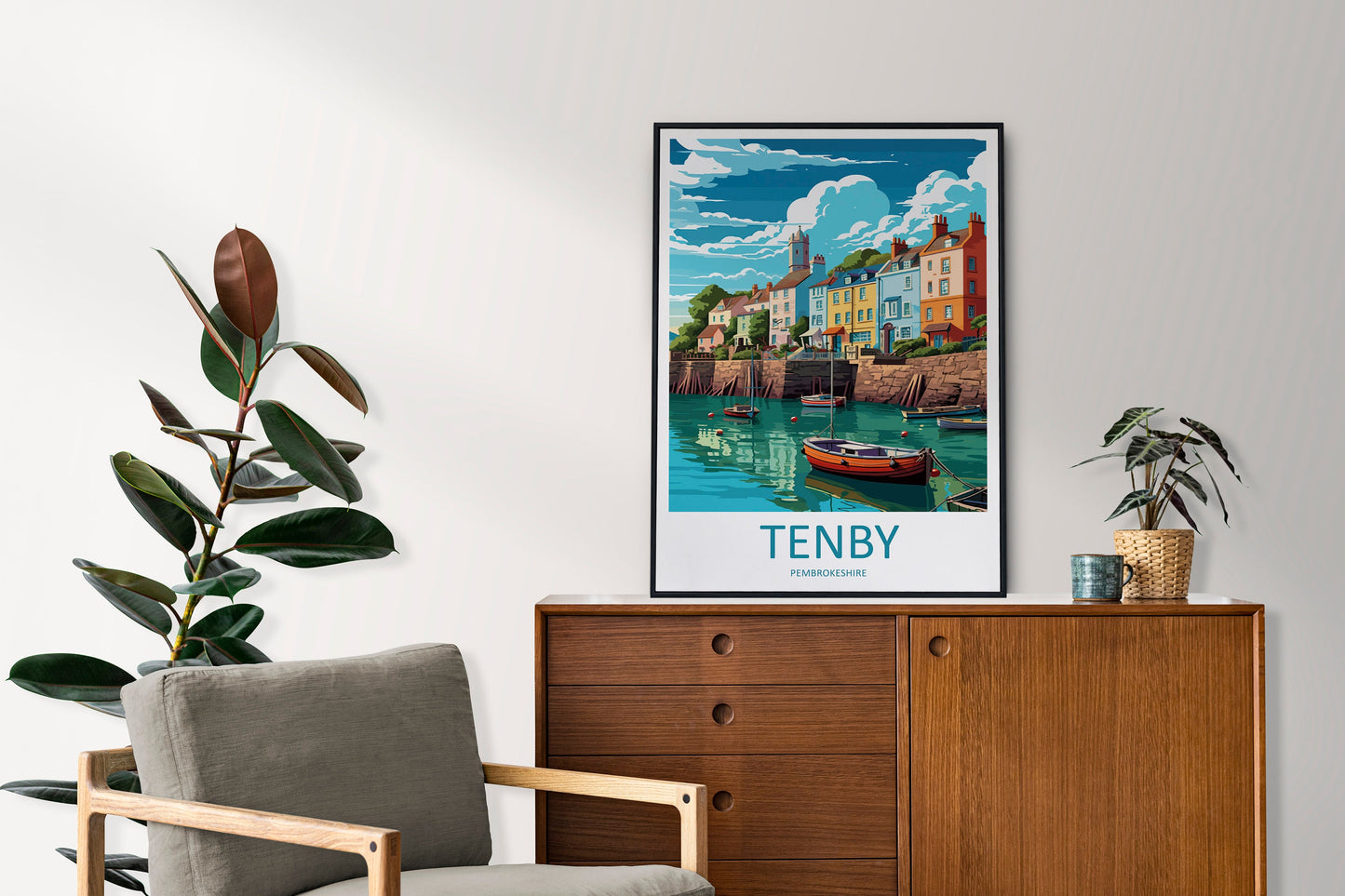 Tenby Print Tenby Home Décor Seascape Art Print Tenby Wall Art for Wales Enthusiast Gift Wall Hanging Tenby Wales Travel Gift Wall Poster