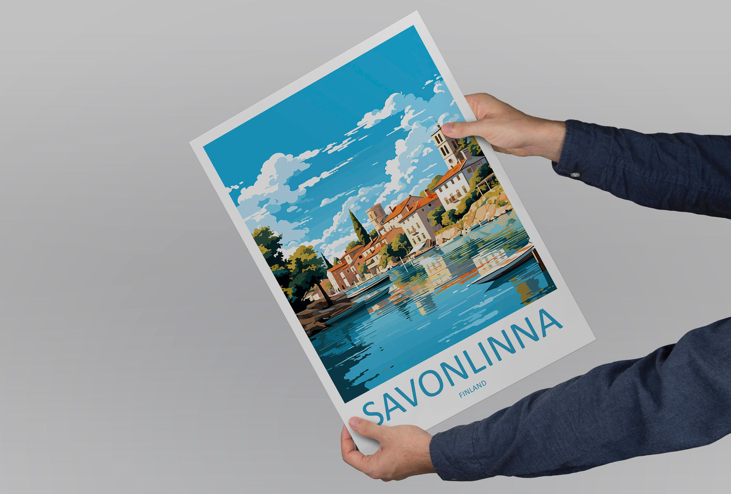 Savonlinna Travel Print Wall Art Savonlinna Wall Hanging Home Decor Savonlinna Gift Art Lovers Wall Art Print Art Finland Wall Print