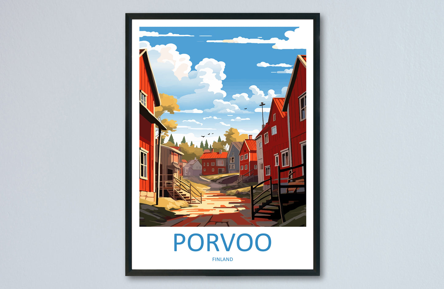Porvoo Travel Print Wall Art Porvoo Wall Hanging Home Decor Porvoo Gift Art Lovers Wall Art Print Art Finland Wall Print